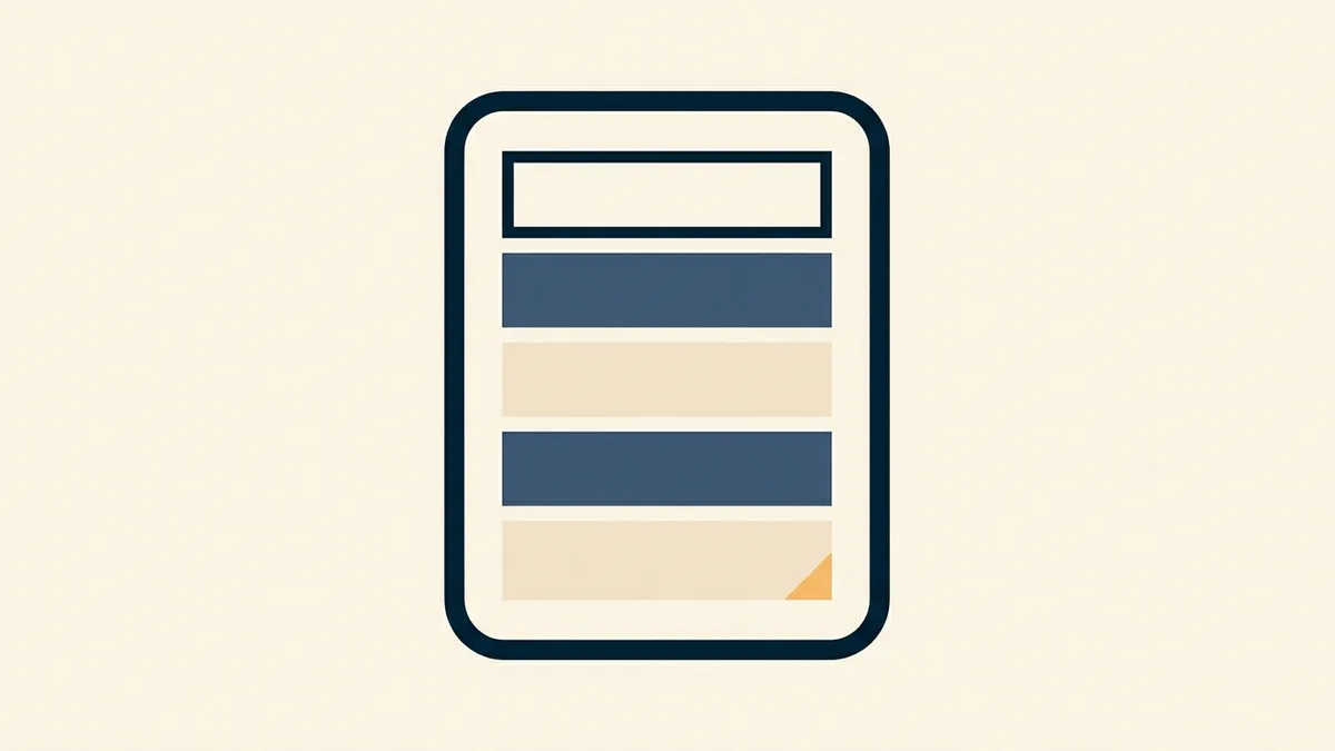 Abstract illustration of a complete outline containing one deliberately empty section.