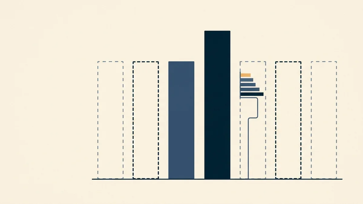 Abstract illustration of a fixed-width segment within an otherwise adjustable bar.