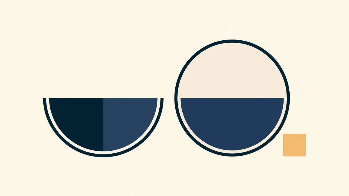 Abstract illustration of a completed bar beside a second bar only partly filled.