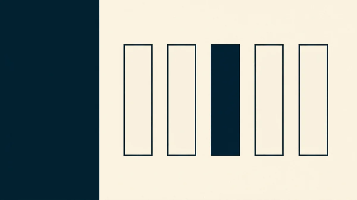 Abstract illustration of several prepared slots with one filled and others waiting.