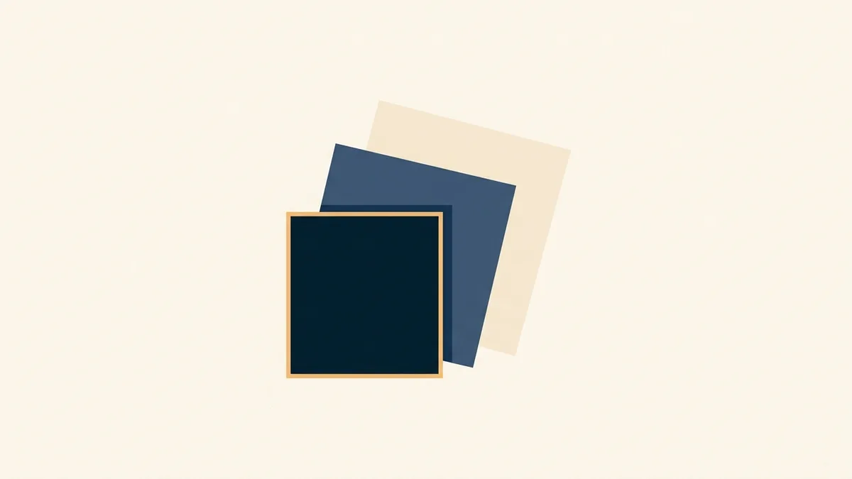 Abstract illustration of a small visible block with two additional blocks stacked behind it.
